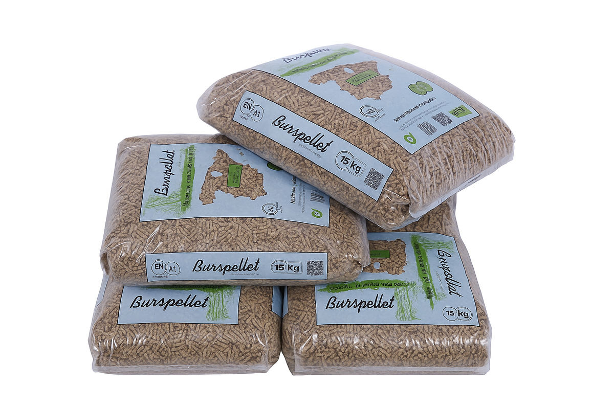 72 Säcke à 15 kg Burpellet-Pellets auf Palette