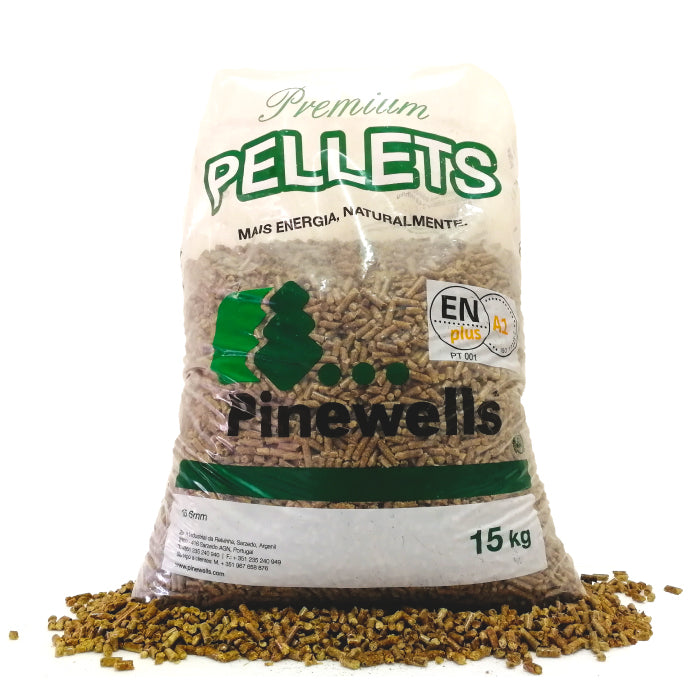 77 Säcke Pinewells-Pellets à 15 kg auf Palette