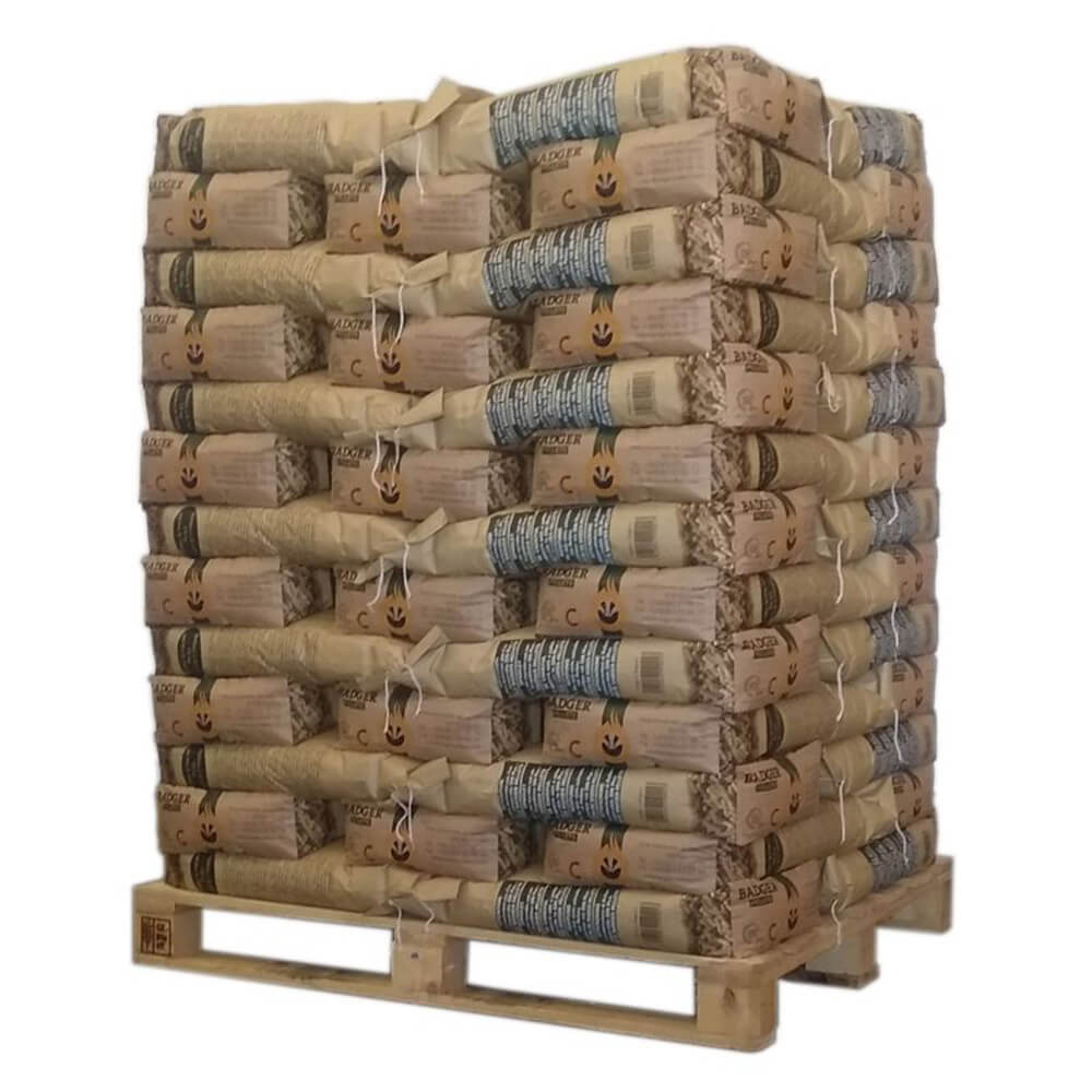 Badger-Pellets – Palette mit 65 Säcken à 15 kg