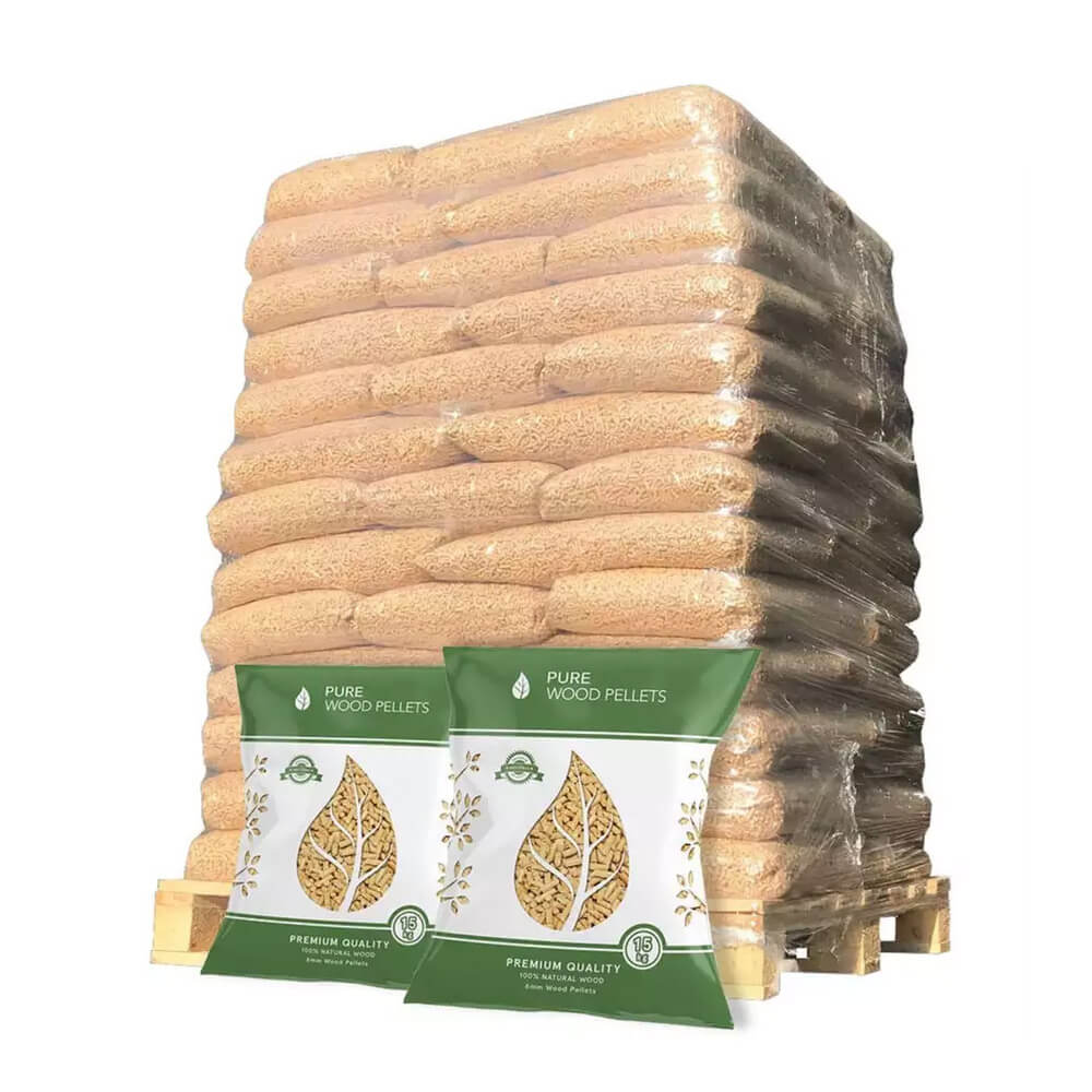 Buchenholzpellets – Palette mit 60 Säcken à 15 kg
