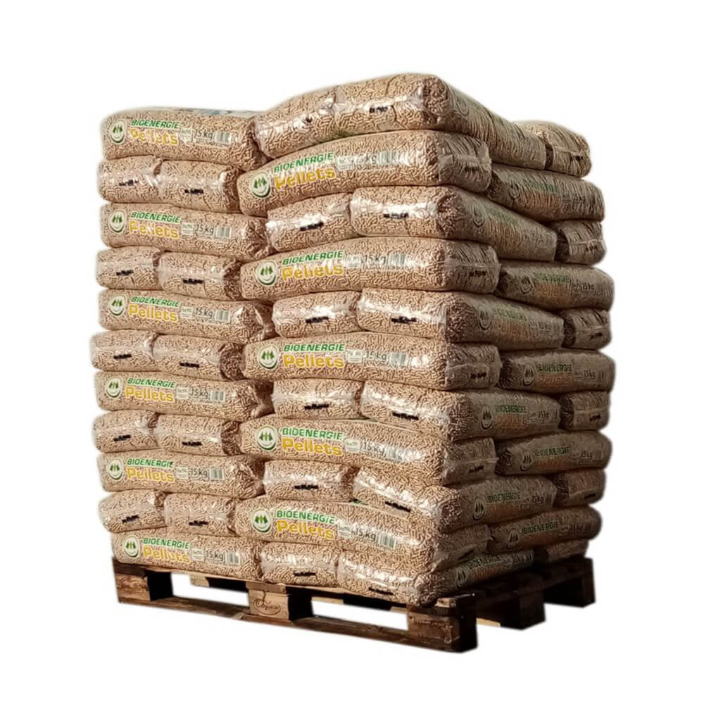 Bio-Energie-Pellets – Palette mit 66 Säcken à 15 kg